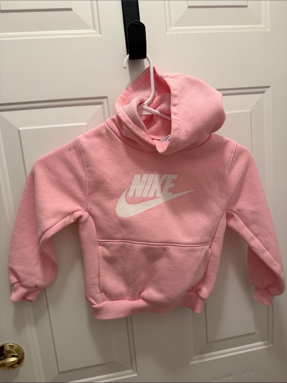 Nike Kids 4T Pink Hoodie with White Logo
